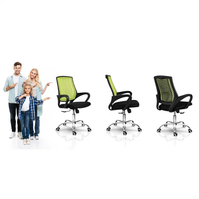 Офісне крісло Sofotel Denar з мікросітки зелене - Зображення 14