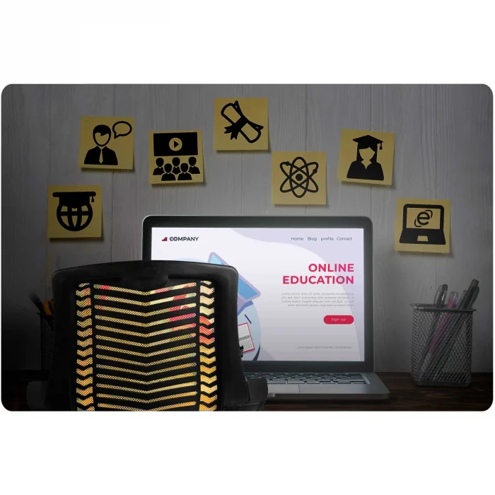 Офісне крісло Sofotel Denar оранжеве з мікросітки - Зображення 9