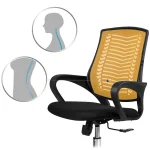 Офісне крісло Sofotel Denar оранжеве з мікросітки - Зображення 11