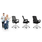 Офісне крісло Sofotel Denar з мікросітки, чорне - Зображення 14