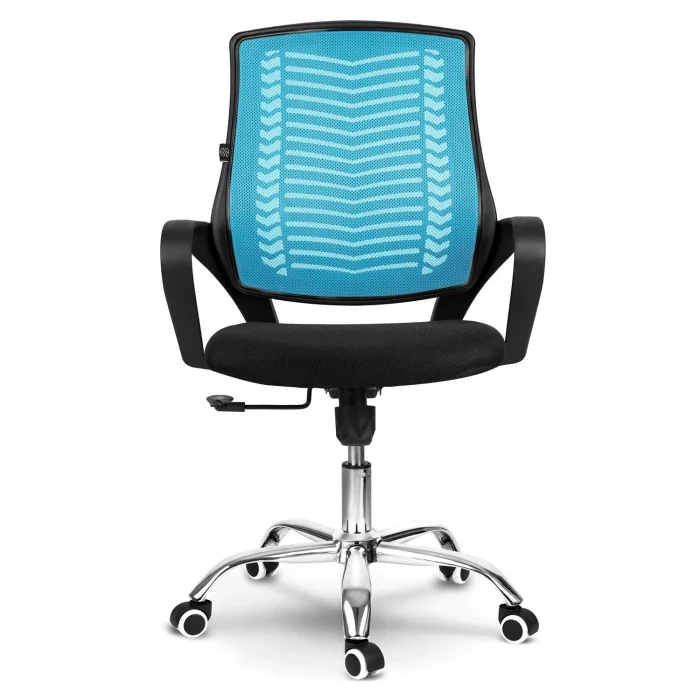 Офісне крісло Sofotel Denar блакитне з мікросітки - Зображення 2