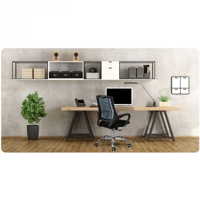 Офісне крісло Sofotel Denar блакитне з мікросітки - Зображення 8