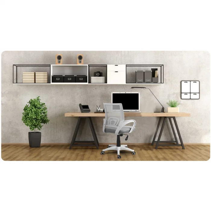 Офісне крісло Sofotel Latok з мікросітки світло-сірий - Зображення 8