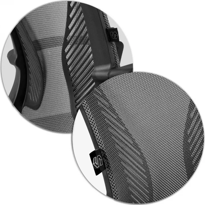 Крісло офісне Sofatel Gontia з мікросітки, чорний - Зображення 6