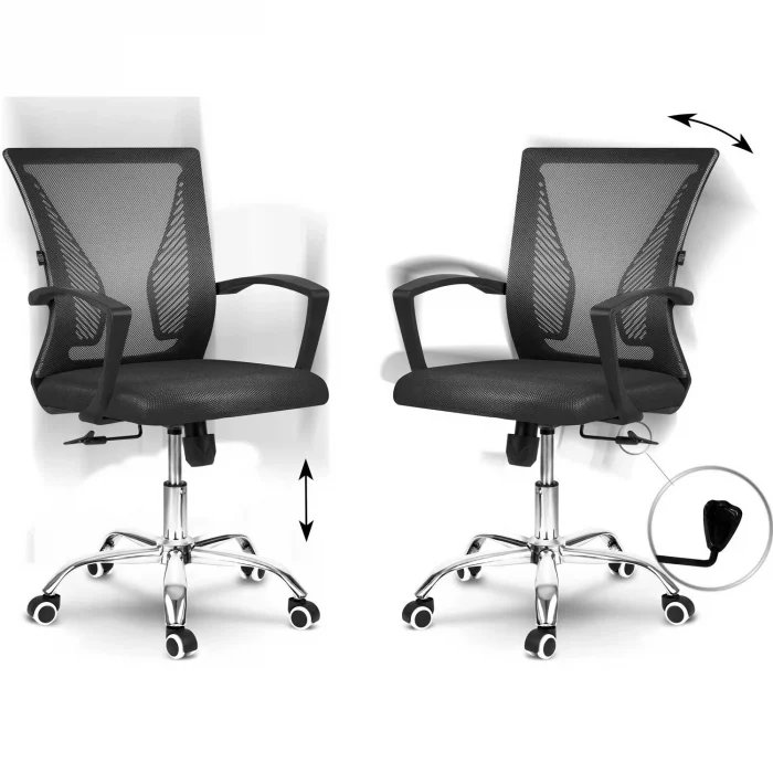 Крісло офісне Sofatel Gontia з мікросітки, чорний - Зображення 8