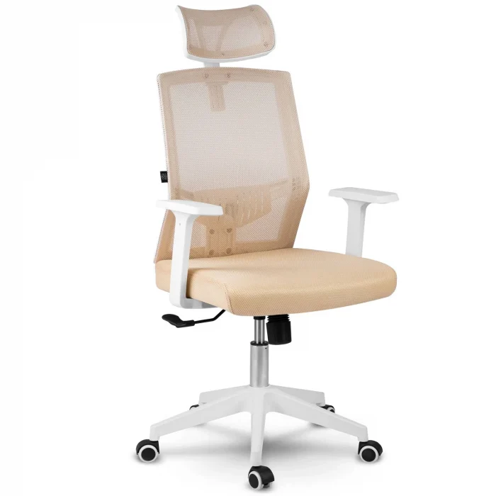 Офісне крісло Sofotel Rotar бежеве з мікросітки - Зображення 4