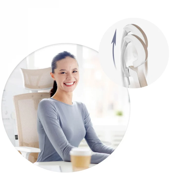 Офісне крісло Sofotel Rotar бежеве з мікросітки - Зображення 15