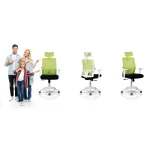 Офісне крісло Sofotel Rotar з мікросітки зелене - Зображення 15