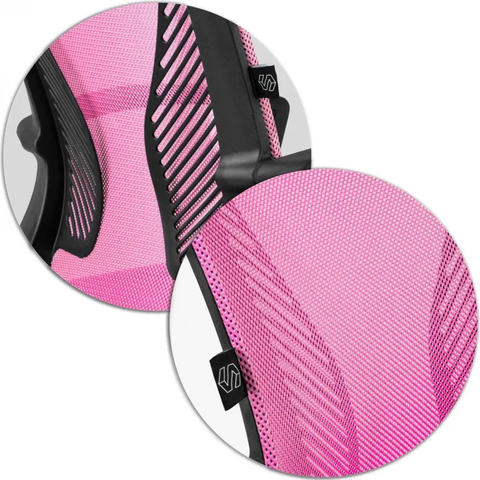 Офісне крісло Sofatel Gontia з мікросітки, рожеве - Зображення 6