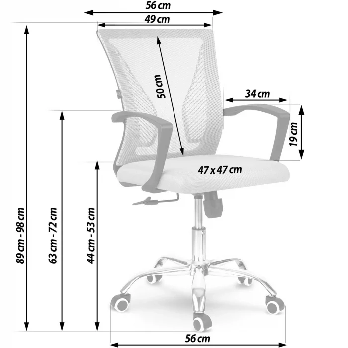 Офісне крісло Sofatel Gontia з мікросітки, рожеве - Зображення 9
