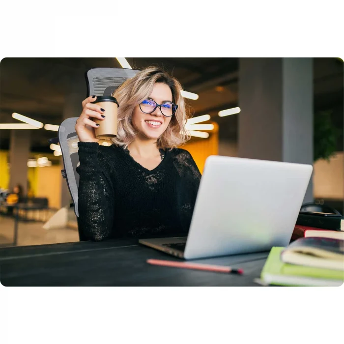 Офісне крісло Sofotel Nicea сіре з мікросітки - Зображення 9