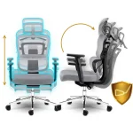 Офісне крісло Sofotel Nicea сіре з мікросітки - Зображення 11