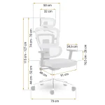 Офісне крісло Sofotel Nicea сіре з мікросітки - Зображення 16