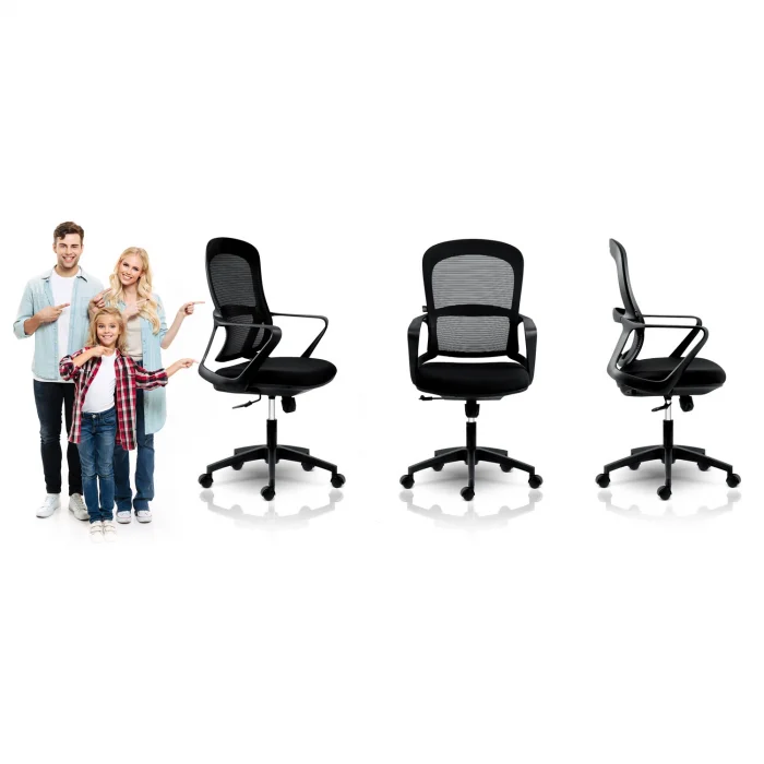 Офісне крісло Sofotel Haga з мікросітки чорне - Зображення 7