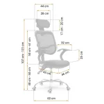 Офісне крісло Sofotel Ryga з мікросітки чорне - Зображення 15
