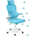 Офісне крісло Sofotel Formax синє з мікросітки - Зображення 6