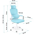 Офісне крісло Sofotel Formax синє з мікросітки - Зображення 13