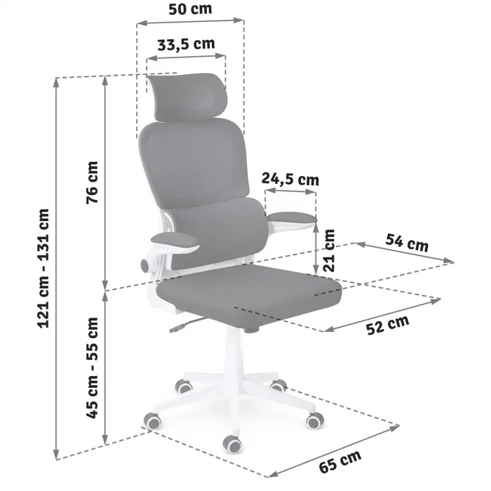 Офісне крісло Sofotel Formax з мікросітки, чорне - Зображення 15