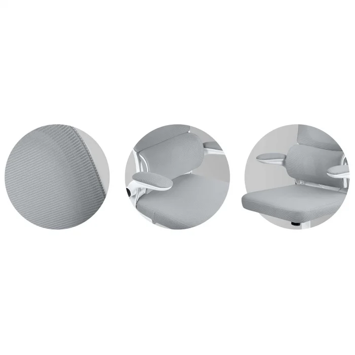 Офісне крісло Sofotel Formax з мікросітки сіре - Зображення 7