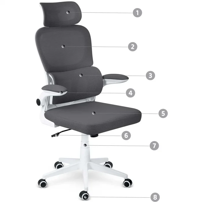 Графітове офісне крісло з мікросітки Sofotel Formax - Зображення 5