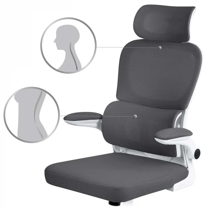 Графітове офісне крісло з мікросітки Sofotel Formax - Зображення 9