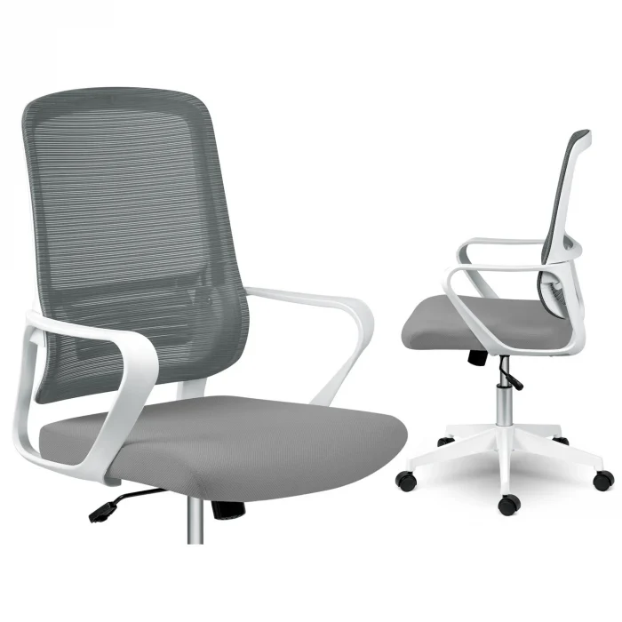 Офісне крісло Sofotel Wizo з мікросітки сіро-біле - Зображення 2