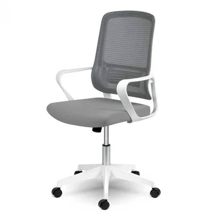 Офісне крісло Sofotel Wizo з мікросітки сіро-біле - Зображення 5