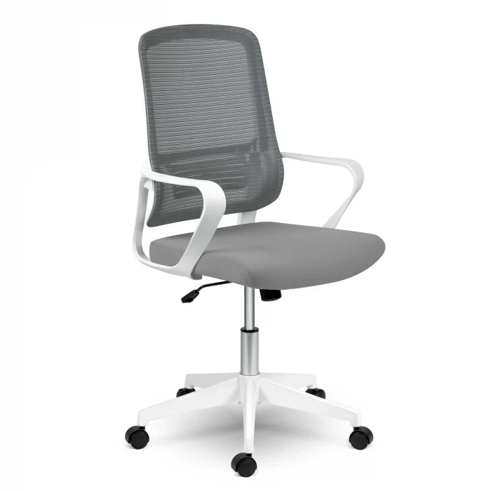 Офісне крісло Sofotel Wizo з мікросітки сіро-біле - Зображення 7