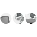 Офісне крісло Sofotel Wizo з мікросітки сіро-біле - Зображення 9