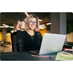 Офісне крісло Sofotel Wizo з мікросітки чорне - Зображення 8