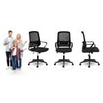 Офісне крісло Sofotel Wizo з мікросітки чорне - Зображення 10