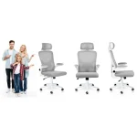 Офісне крісло з мікросітки Sofotel Brass, сіре - Зображення 11