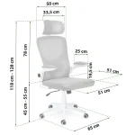 Офісне крісло з мікросітки Sofotel Brass, сіре - Зображення 14