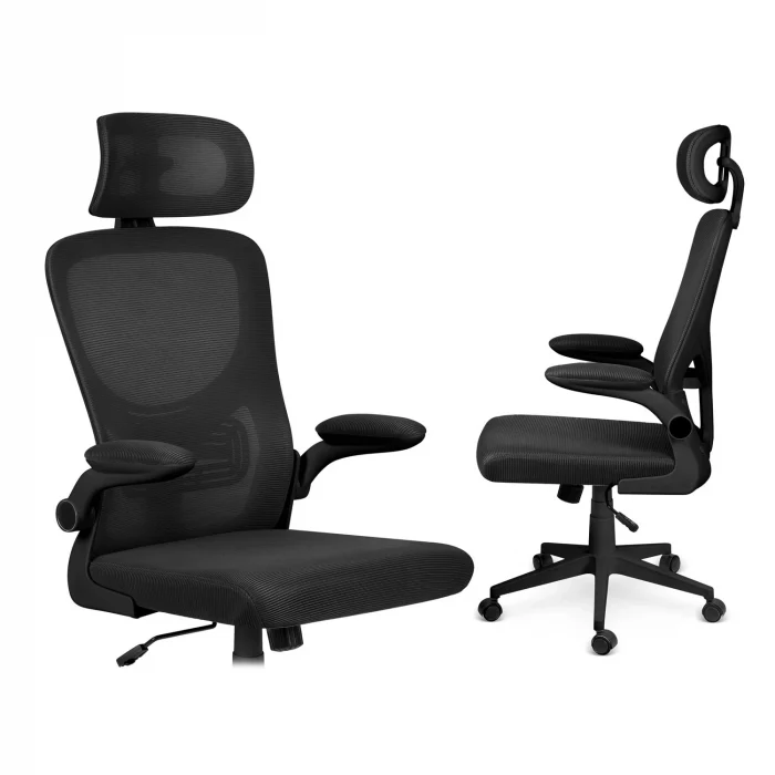 Офісне крісло Sofotel Brass з мікросітки чорне - Зображення 7