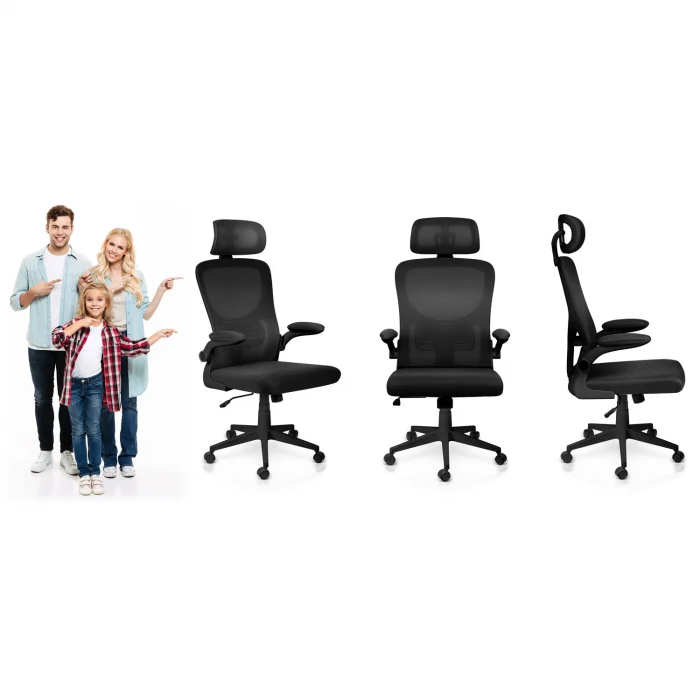 Офісне крісло Sofotel Brass з мікросітки чорне - Зображення 9