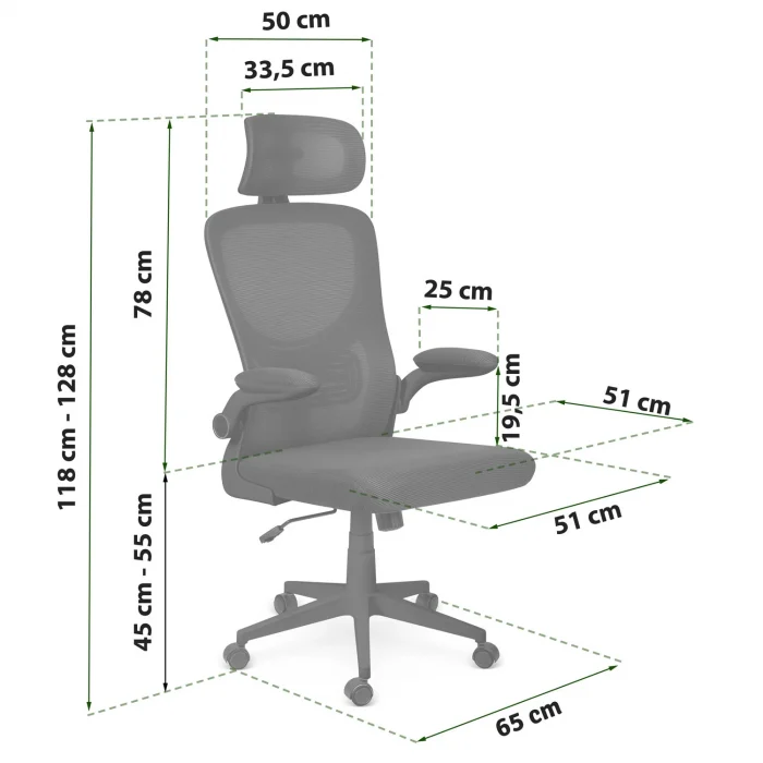 Офісне крісло Sofotel Brass з мікросітки чорне - Зображення 12