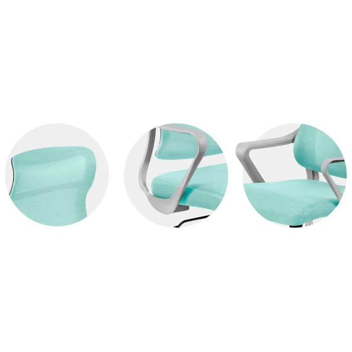 Офісне крісло Sofotel Labi з мікросітки м'ятний - Зображення 7