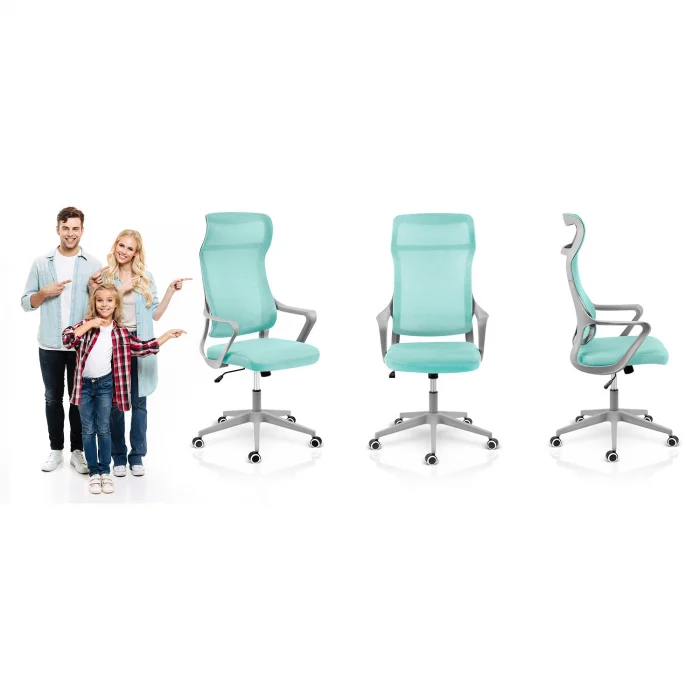 Офісне крісло Sofotel Labi з мікросітки м'ятний - Зображення 11
