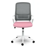 Офісне крісло Sofotel Wizo з мікросітки біло-рожеве - Зображення 3