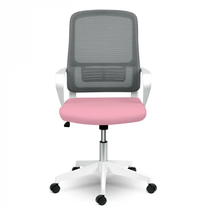 Офісне крісло Sofotel Wizo з мікросітки біло-рожеве - Зображення 3