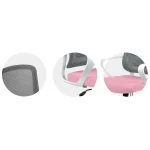 Офісне крісло Sofotel Wizo з мікросітки біло-рожеве - Зображення 8