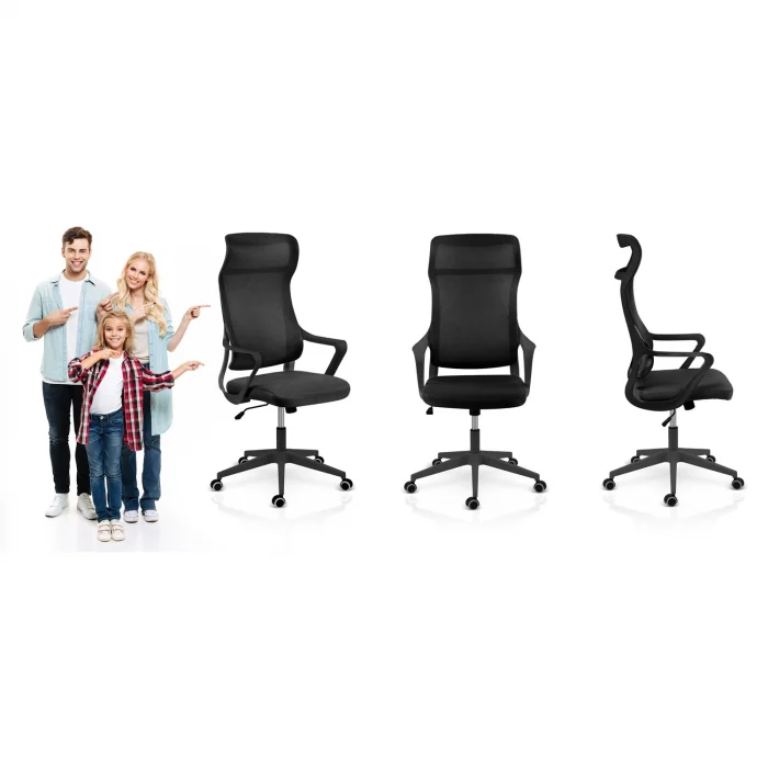 Офісне крісло Sofotel Labi з мікросітки чорне - Зображення 12