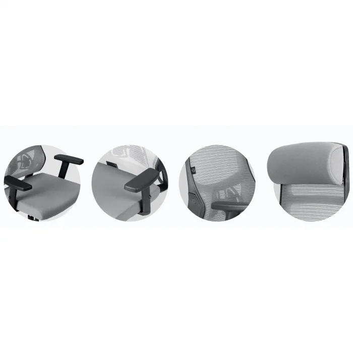 Офісне крісло Sofotel Brema з мікросітки, сіре - Зображення 6