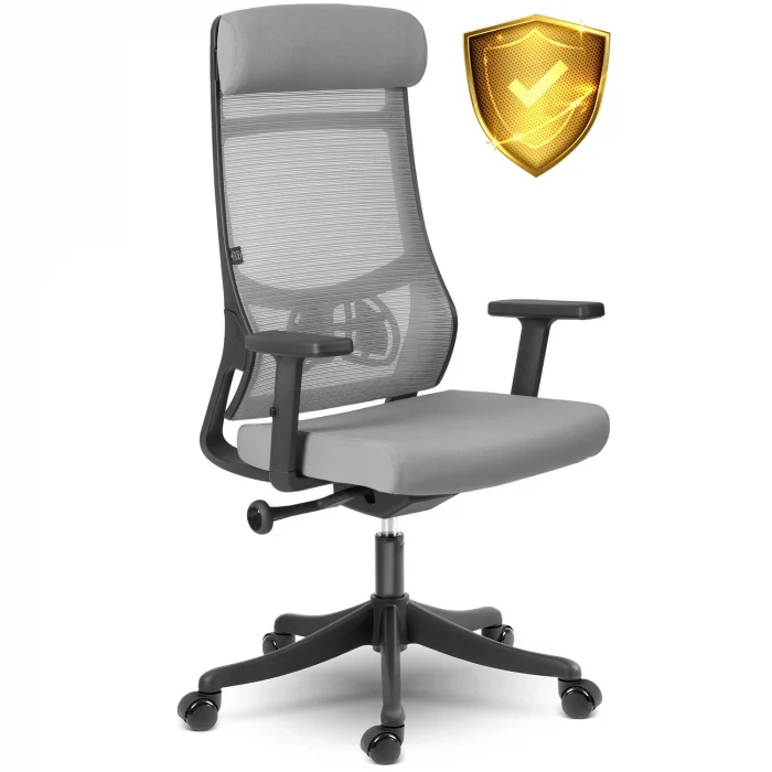 Офісне крісло Sofotel Brema з мікросітки, сіре - Зображення 14