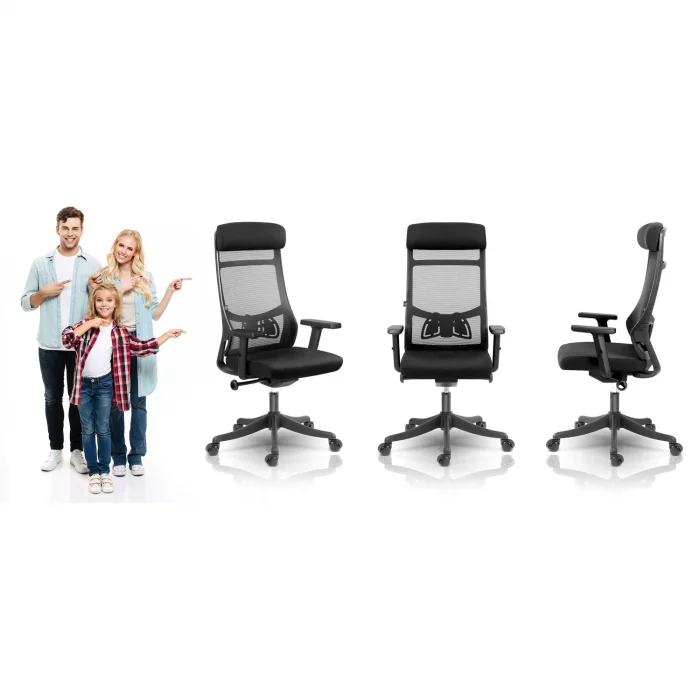 Офісне крісло Sofotel Brema з мікросітки чорне - Зображення 11