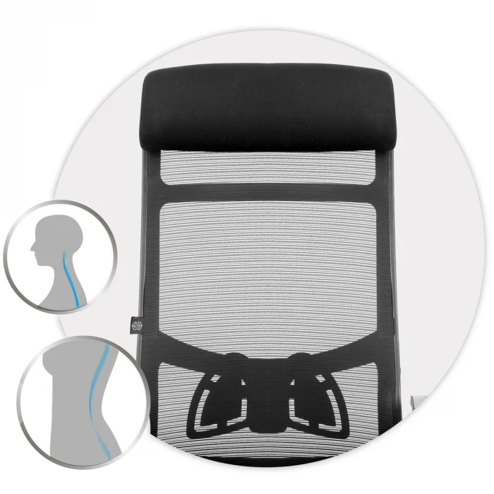 Офісне крісло Sofotel Brema з мікросітки чорне - Зображення 13