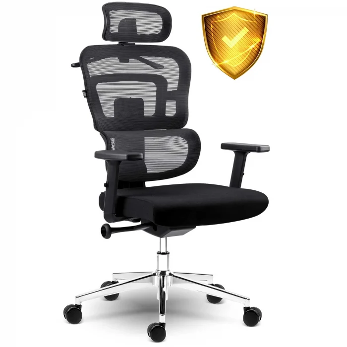 Офісне крісло Sofotel Nicea з мікросітки чорне - Зображення 15