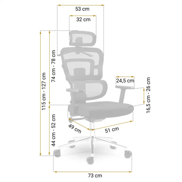 Офісне крісло Sofotel Nicea з мікросітки чорне - Зображення 17