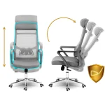 Офісне крісло Sofotel Brema з мікросітки сіре - Зображення 5