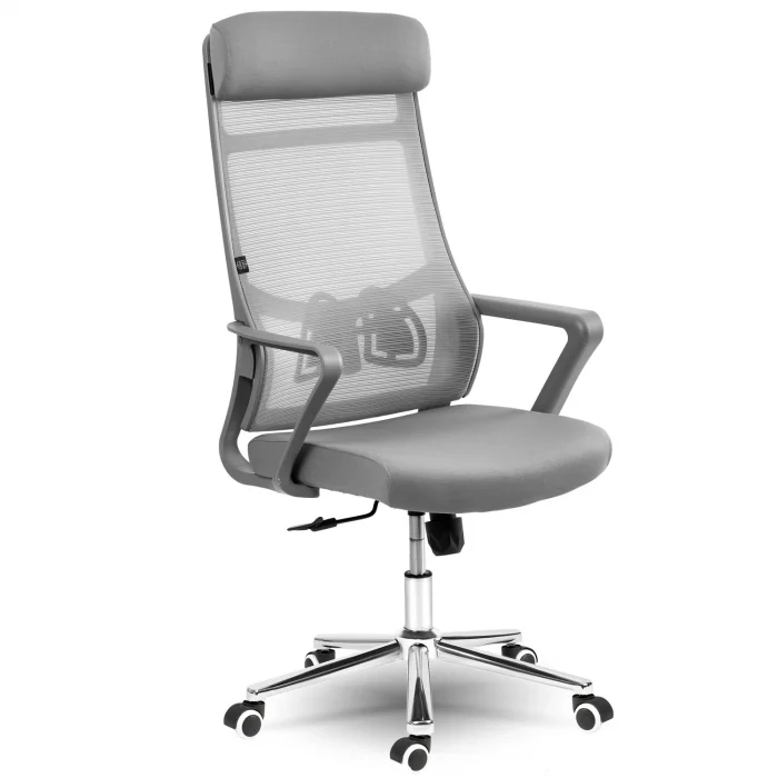 Офісне крісло Sofotel Brema з мікросітки сіре - Зображення 7